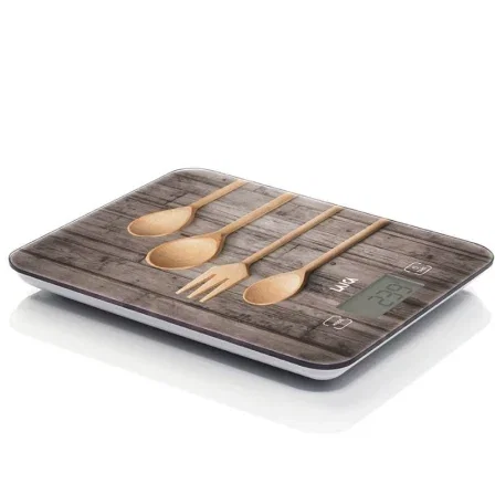 Laica Báscula de Cocina Electrónica KS5010, Máximo 10 kg, Diseño Cucharas Madera Laica Báscula de Cocina Electrónica KS5010, Máximo 10 kg, Diseño Cucharas Madera